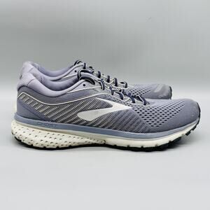 Brooks Shoes Womens 10 Gray Purple Mesh Ghost 12 Road Running Athletic Sneakers
